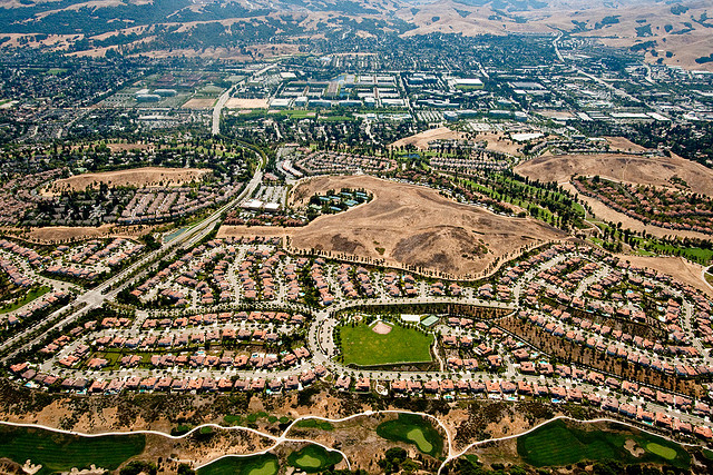 Leapfrog suburb in the Easy Bay, California