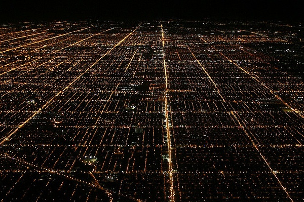 Chicago streets at night Chicago streets at night