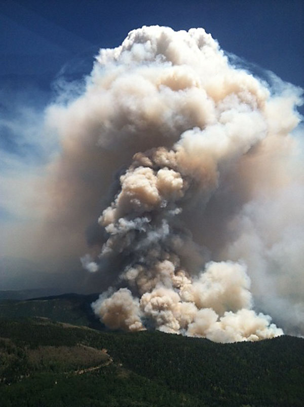 Aerial view of the Little Sand Wildfire