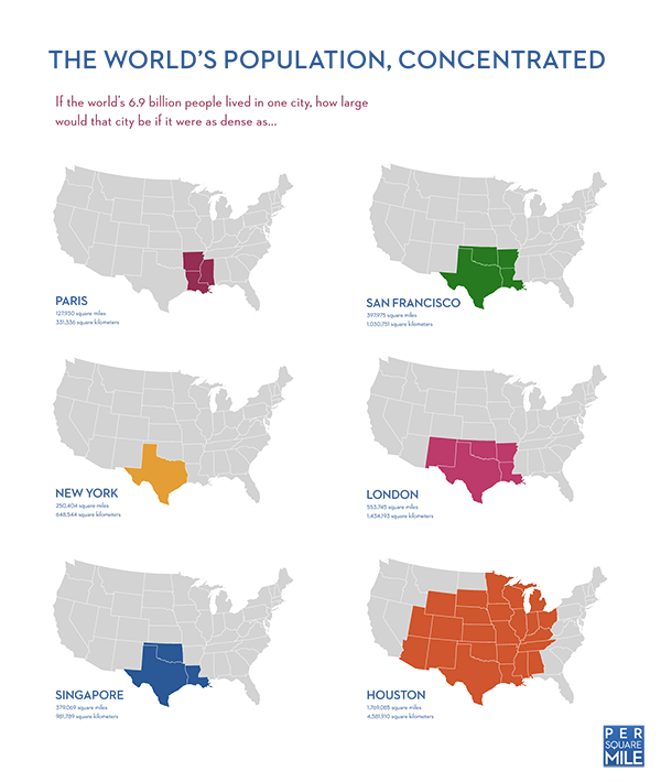 Cities Per Square Mile